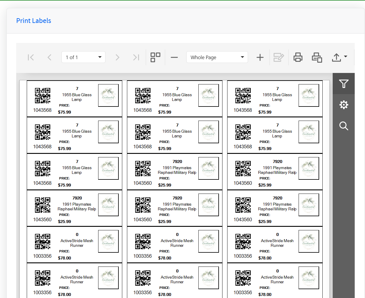 inventory barcodes